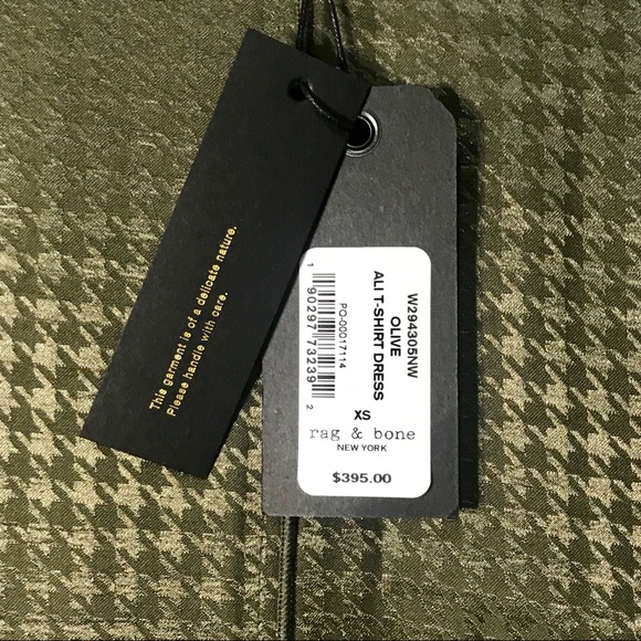 *NWT* RAG & BONE Houndstooth T-Shirt Shift Dress - Picture 13 of 15